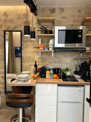 Cuisine ou kitchenette dans l'établissement Studios Clouet-Paris Centre- XVe!