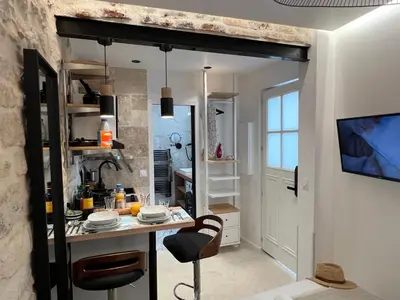 Cuisine ou kitchenette dans l'établissement Studios Clouet-Paris Centre- XVe!