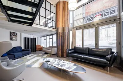 Coin salon dans l'établissement Modern loft - close to Eiffel Tower