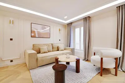 Coin salon dans l'établissement Pick A Flat's Apartments with Services in Opéra