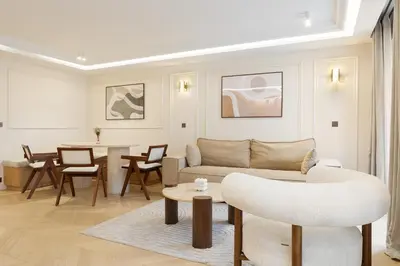 Coin salon dans l'établissement Pick A Flat's Apartments with Services in Opéra