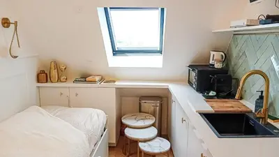 Cuisine ou kitchenette dans l'établissement Le Mini Nest - Coeur de Paris - Trocadéro -Tour Eiffel