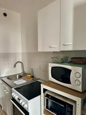 Cuisine ou kitchenette dans l'établissement Appartement central Paris et confortable