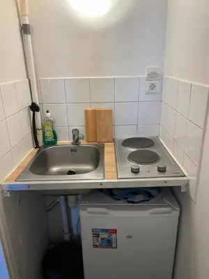 Cuisine ou kitchenette dans l'établissement Charmant appartement 9eme