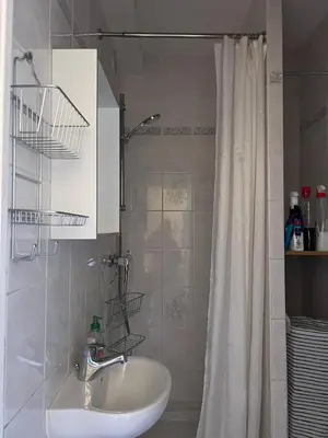 Salle de bains dans l'établissement Charmant appartement 9eme