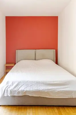 Un ou plusieurs lits dans un hébergement de l'établissement Lumineux appartement Vanves Porte de Versailles