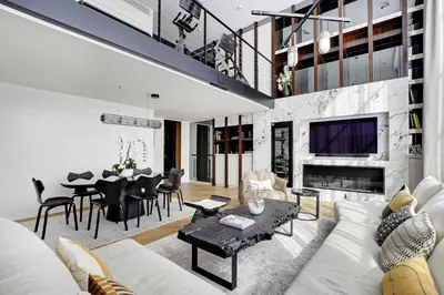 Coin salon dans l'établissement Exceptional apt with AC - 2BD-4P - Parc Monceau
