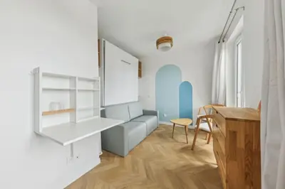 Coin salon dans l'établissement Studio cosy aux portes de Paris