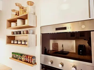 Cuisine ou kitchenette dans l'établissement Chic appartement en plein Paris