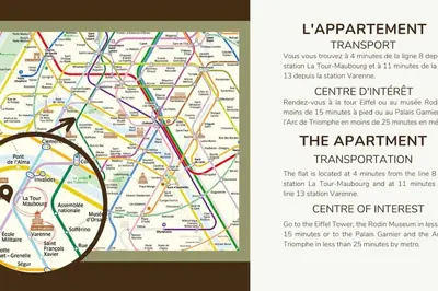 Plan de l'établissement Cozy modern-Paris7-Tour Eiffel-Champs de mars