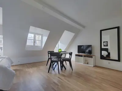 Télévision ou salle de divertissement dans l'établissement Paris Apartment Near Arc de Triomphe and Shopping