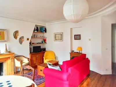 Coin salon dans l'établissement Stay in central Paris near Arc de Triomphe