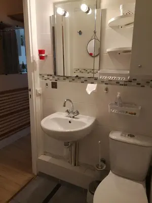 Salle de bains dans l'établissement Studette meublée, Ranelagh Paris 16e