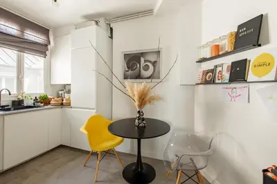 Cuisine ou kitchenette dans l'établissement Faidherbe-Superbe duplex proche Bastille
