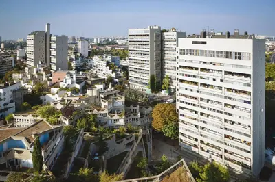 Vue générale sur Ivry-sur-Seine ou vue de la ville depuis l'appartement