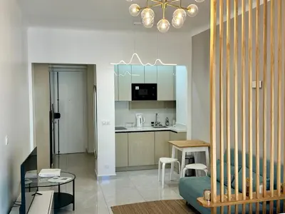 Cuisine ou kitchenette dans l'établissement Comfortable apartment near Marais Beaubourg