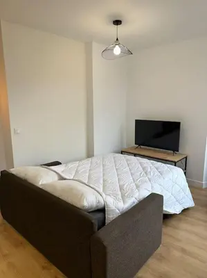 Un ou plusieurs lits dans un hébergement de l'établissement Appartement Moderne