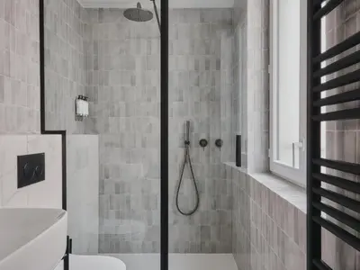 Salle de bains dans l'établissement Nestay Sentier