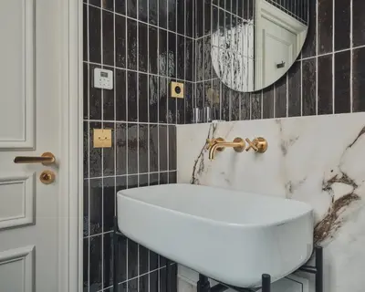 Salle de bains dans l'établissement Nestay Sentier