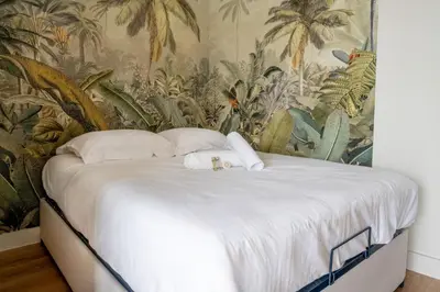 Un ou plusieurs lits dans un hébergement de l'établissement Studio avec balcon - Paris 17e
