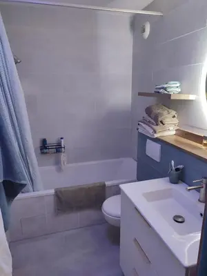 Salle de bains dans l'établissement Prox Stade France appart 2P Chaleureux