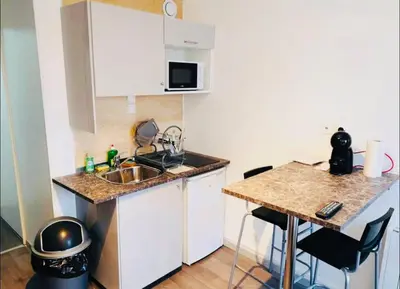 Cuisine ou kitchenette dans l'établissement S2 Bel appartement 10min centre Paris stade de France