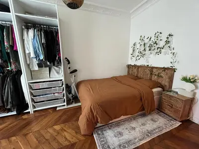 Un ou plusieurs lits dans un hébergement de l'établissement Appt de charme - Paris 15 eme
