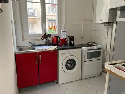 Cuisine ou kitchenette dans l'établissement Appt de charme - Paris 15 eme