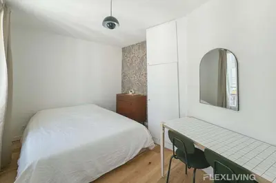 Un ou plusieurs lits dans un hébergement de l'établissement Flexliving - Studio - Durantin