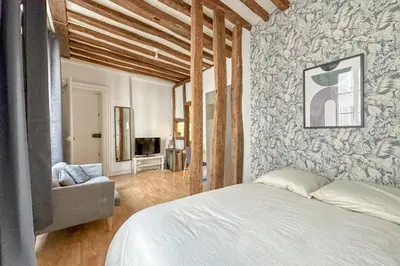 Un ou plusieurs lits dans un hébergement de l'établissement Flexliving - Studio - Linné