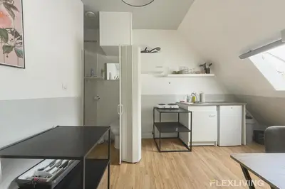 Cuisine ou kitchenette dans l'établissement Flexliving - Studio near Eiffel Tower Invalides & Left Bank
