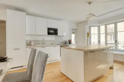Cuisine ou kitchenette dans l'établissement Superb Flat with Balcony - Near Notre-Dame - Paris 05