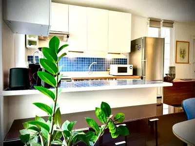 Cuisine ou kitchenette dans l'établissement Large Studio North Marais