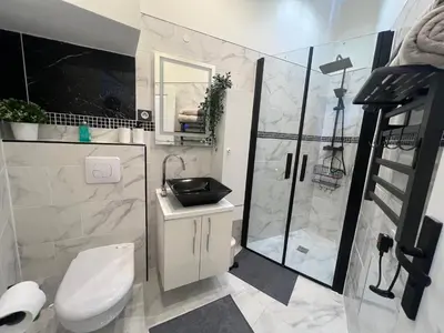Salle de bains dans l'établissement Studio proche du stade de France