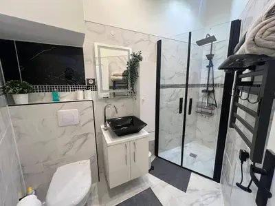 Salle de bains dans l'établissement Studio proche du stade de France