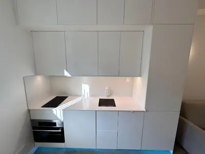 Cuisine ou kitchenette dans l'établissement APT metro-Paris