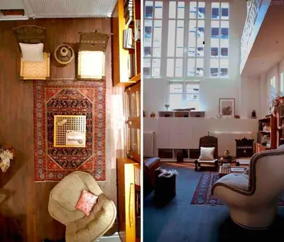 Coin salon dans l'établissement The Eifel Tower Artist Loft