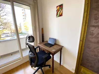 Coin salon dans l'établissement Chez Fiatope - Appartement Calme avec balcon & Parking, proche Tram T6