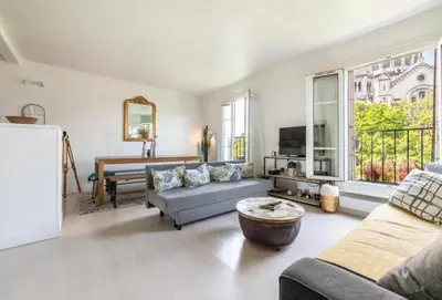 Coin salon dans l'établissement In front of Sacré Cœur - 2 Bedrooms in last floor