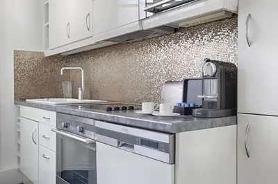 Cuisine ou kitchenette dans l'établissement Appartement de Luxe sur les Invalides