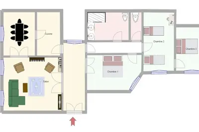 Plan de l'établissement Elégant appartement parisien