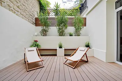 Plan de l'établissement Charming apt with patio - 2BD4P - Monceau Park