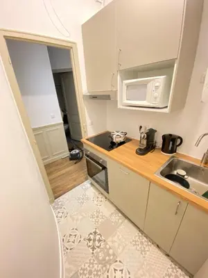 Cuisine ou kitchenette dans l'établissement Appartement Privé Chic Paris - Tour Eiffel