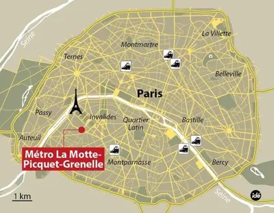 Plan de l'établissement Appartement Privé Chic Paris - Tour Eiffel