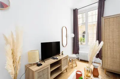 Télévision ou salle de divertissement dans l'établissement Studio en Plein Centre de Paris
