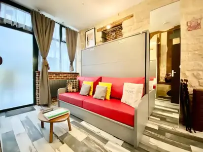 Coin salon dans l'établissement Lavie Maison Montmartre Cozy Studio