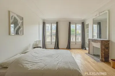 Un ou plusieurs lits dans un hébergement de l'établissement Flexliving - whole flat - Turbigo