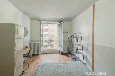Un ou plusieurs lits dans un hébergement de l'établissement Flexliving - room - Hameau