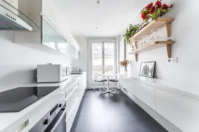 Cuisine ou kitchenette dans l'établissement Luxueux Appartment Georges V