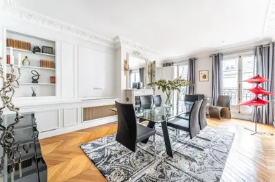 Coin salon dans l'établissement Luxueux Appartment Georges V